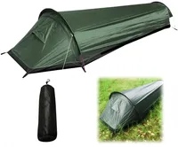 Ultraleichtes Campingzelt, Biwak Zelt für 1 Person, 100 % wasserdichter Schlafsack, Winddicht, Tragbares persönliches Biwakzelt, Grün
