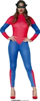 Spider Superheldin Spinnen Hero Kostüm für Damen, Größe: 38 - 40 (M) Farbe: Rot