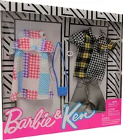 MATTEL GHX72 Barbie Fashions Barbie & Ken Fashion Set (Vichy)