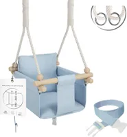 MAMOI® Babyschaukel, Baby schaukel Indoor und Outdoor, Kinderschaukel aus Holz, Holzschaukel für Kinder, Schaukeln für türrahmen, Türschaukel, Swing, Kleinkinderschaukel ab 1 jahr für Kinderzimmer