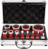 12tlg Diamant Fliesenbohrer Set 6 - 68 mm Diamantbohrkrone Fliesen Diamantbohrer M14 Satz