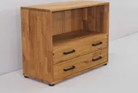 Regal Massa Eichenholz Natur 90 x 32 x 70 cm 2 Schubladen