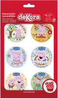 6 Stück Peppa Pig Cupcake-Dekorationen 5,8 cm