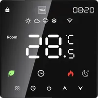 Digitální pokojový termostat LCD Nástěnný termostat Podlahové topení pro ohřívač vody/bojler s týdenní programovatelnou funkcí, černý