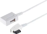 TAE F-Stecker / TAE F-Kupplung weiß 10m