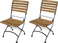 Klappstuhl Gartenstuhl Stuhl mit Flachstahlgestell 2er Set