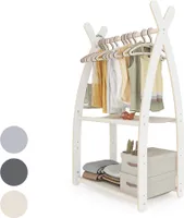 Kleiderstange Baby Kinderzimmer Kinderkleiderstange Beige Baby Garderobe 100% ECO