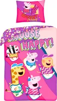 Peppa Pig Kinderbettwäsche Set - Peppa Wutz Wendebettwäsche 2-tlg. 135-140x200cm