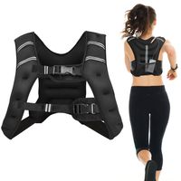 COSTWAY Gewichtsweste, Trainingsweste mit Reflexstreifen und Verstell-Riemen, Fitnessweste für Krafttraining, Laufen, Fitness, Muskelaufbau,15kg