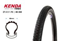 27,5 Zoll KENDA Komfort K841A Fahrrad MTB Reifen 27.5x1.95 Mantel Decke Tire 48-584 schwarz