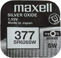 Maxell 377 Uhrenzelle Silber Oxid Knopfzelle SR 626 SW V3...