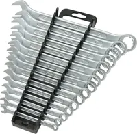 FAMEX 10355-15 Ringmaulschlüssel Satz - Gabelringschlüssel Maulschlüssel Ringschlüssel – 15-tlg.