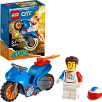LEGO 60298 City Stuntz Raketen-Stuntbike, Set mit schwungradbetriebenem Motorrad und Rocket-Racer-Minifigur, Spielzeug für Jungen und Mädchen