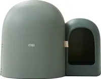 Makesure – Max Katzentoilette mit Gitterrost-Vorleger , Grün