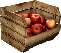 Küchenregal 40x33x30 cm in geflammt Gemüsekiste Obsthorde Gemüsekorb Obstschale Holzkiste Obstkiste