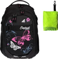 Schulrucksack Elephant Hero Signature Rucksack Schulmappe Schultasche Mädchen 12679 Butterfly Pink + Regencover