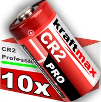 Kraftmax 10er Pack CR2 Lithium Hochleistungs- Batterie