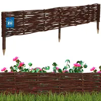 KOTARBAU® Obruba záhonů z vrbového proutí 100 x 20 cm Obruba záhonů pro květiny a zeleninu Obruba trávníku