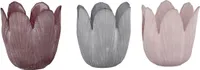 3er Set Teelichthalter " Tulpe" aus Glas,