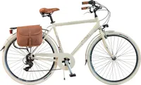 Via Veneto by Canellini Fahrrad Citybike Mann Aluminium mit Seitentaschen - Beige 58