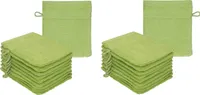 Betz 20 Stück Waschhandschuhe 16x21 cm PREMIUM 100% Baumwolle  Farbe: avocadogrün