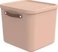 Rotho Aufbewahrungsbox 40L Maloja - Kunststoffbox mit Deckel - Stapelbox 39,5 x 38,0 x 34,0 cm - Plastikbox Ordnungsbox Allzweckkiste