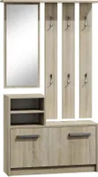 ADGO® Garderobe Set Flur Spiegel und Schuhschrank, 6 Kleiderbügel für Kleidung