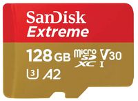 SanDisk microSDXC V30 A2   128GB Extreme A2 C10 V30 UHS-I U3