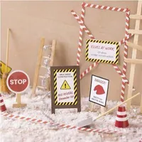 Creativ Company Mini Bastelset Wichteltür Im Bau - bezauberndes Wichteltürszenario zum selbst Basteln - perfekt für die Weihnachtszeit - 977481