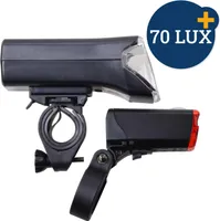 Filmer 40211 Beleuchtungs-Set Premium mit 70 Lux und Vorder- und Rücklicht