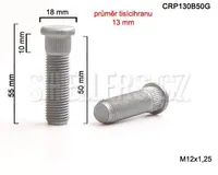 Kolový svorník - šteft M12x1,25x50G tisícihran průměr 13mm (CRP130B50G) Nissan