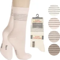 8 Paar Damen Socken, Farben:Nature Ringel, Söckengröße:35/38