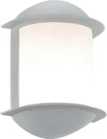 LED Wandleuchte, Aluguss, silber, weiß, H 22 cm