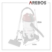 AREBOS 5x Staubsaugerbeutel Geeignet für Industriestaubsauger 2300W
