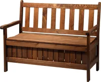Dobar Massive Truhenbank mit Stauraum für Garten, aus Holz, 115 x 58 x 89 cm