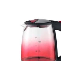 Wasserkocher 1,7 Liter Glas Farbverlauf rot