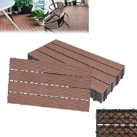 LARS360 6 kusů WPC dlaždic, 1m2 30x60cm terasové dlaždice balkonové dlaždice klikněte na dlaždice palubky balkon zahrada hnědá
