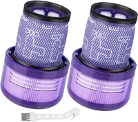 Filter für Dyson V12 Slim Absolute Extra/Total Clean/Fluffy Staubsauger, 2 Stück Akku Staubsauger Ersatzfilter Ersatzteil, rsetzen Sie # 971517-01
