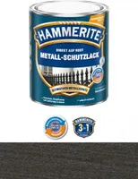 Hammerite Metall-Schutzlack Struktur-Effekt, Fertig gemischt, Zaun, Pforte, Eisenhaltiges Metall, Nicht-eisenhaltiges Metall, Matte Oberfläche, Schwarz, 10 m²/L, Schwarz