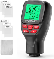 miernik grubości powłoki 0-2000 μm, precyzyjny miernik grubości z wyświetlaczem LCD, trzy tryby sondy, przełączanie trzech jednostek, pomiar FE/NFE
