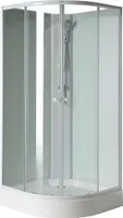 Aqualine Duschkabinen - Duschkabine Aigo mit Duschwanne, 900x900 mm, weiß/Klarglas YB93