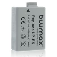 Blumax Akku passend für Canon EOS 450D, EOS 500D, EOS 1000D LP-E5 1020 mAh 7,4V