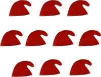 Farbauswahl 10x Zwergenmütze für Erwachsene - Zwergen Hut Mütze - Gnom Mütze - Zwerg Rot