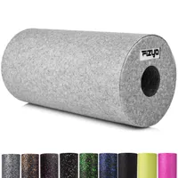 Fizyo Fitness, jóga a rehabilitační váleček, váleček na automasáž zad a páteře, středně tvrdá pěna EPP 30x15 cm - šedý