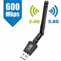 USB WLAN Adapter Antenne AC 600Mbps Dual 2.4GHz /5GHz WIFI Dongle Wireless Stick
