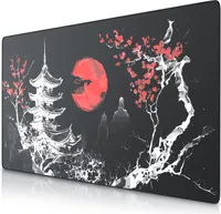 Titanwolf Gaming Mauspad, XXXL Speed Mousepad 1200 x 600 mm, Geschwindigkeit & Präzision, Japan Ink Painting Black