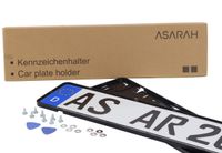 ASARAH Kennzeichenhalter Rahmenlos, ohne lästige Werbung, einfache Installation - deutsche Kennzeichen, 460x110mm - 1er Set