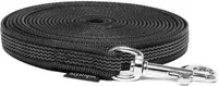 Mystique® Gummierte Schleppleine 15mm mit Handschlaufe Standard Karabiner schwarz 7,5m