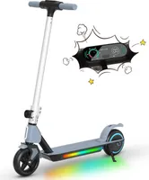 Elektroroller Kinder Mit LCD-Anzeige, Schutzhülle, 3 Geschwindigkeitsstufen, 8KM Reichweite, Klappbar E Scooter Für kinder 6-12 Elektroscooter Schwarz