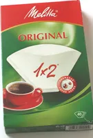 Melitta Kaffeefilter, Filtertüten 1 x 2 (1 Aufguss = 2 Tassen), 40 Stück, Weiß